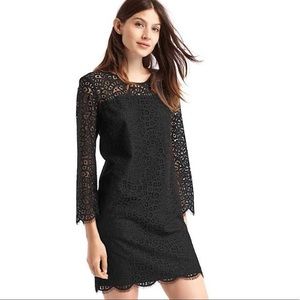 Gap Black Lace Shift Dress Sz Small Petite